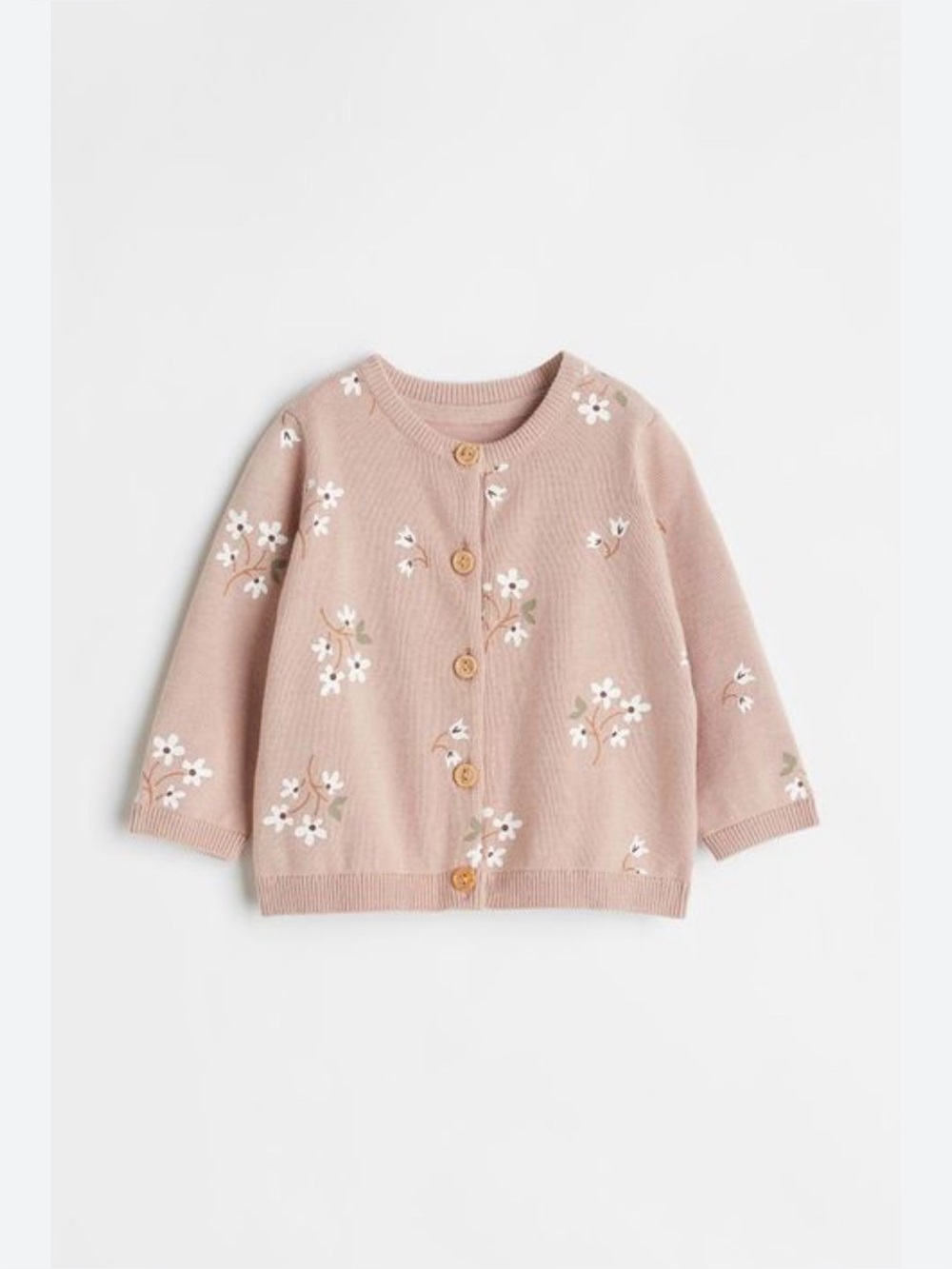 H&M Pink Floral Sweater 12-18 Months